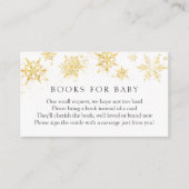 Gold Snowflake Books für Baby-Einlegekarte Begleitkarte (Vorderseite)