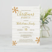 Gold Snowflake Chic Modernes Weihnachtsfest Party (Stehend Vorderseite)