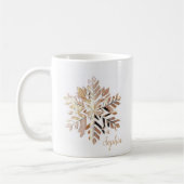 Gold Snowflake Christmas Mug | Custom name Kaffeetasse (Links)