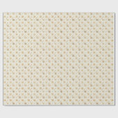 Gold Snowflake Christmas Wrapping Paper Geschenkpapier (Flach)