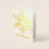 Gold Snowflake Confetti Folienkarte (Vorderseite)