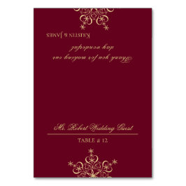 Gold Snowflake DIY Sitzplätze Tischnummer