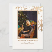 Gold Snowflake Einfache Weihnachten (Vorderseite)