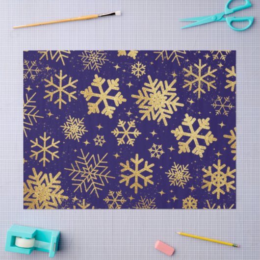 Gold Snowflake Elegante - Gewebepapier Seidenpapier (Basteln)