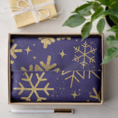 Gold Snowflake Elegante - Gewebepapier Seidenpapier (Geschenk)