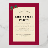 Gold Snowflake Frame Einladungs-Karte Folieneinladung (Rückseite)