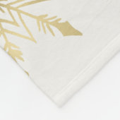 Gold Snowflake Frohe und helle Weihnachten Fleecedecke (Ecke)