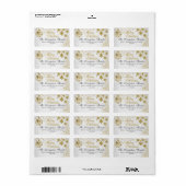 Gold Snowflake Frohe Weihnachtsadressen Labels Adressaufkleber (Vorne)