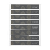 Gold Snowflake Holiday Return Address Labels (Bogen)