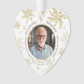 Gold Snowflake In Loving Memory Memorial Christmas Ornament (Vorderseite)