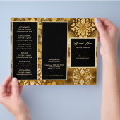 Gold Snowflake Menu & Pricing Flyer (Hand)
