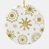 Gold Snowflake Muster Weihnachtsschmuck (Hinten)