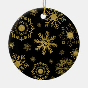 Gold Snowflake Muster Weihnachtsschmuck