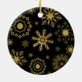 Gold Snowflake Muster Weihnachtsschmuck (Hinten)