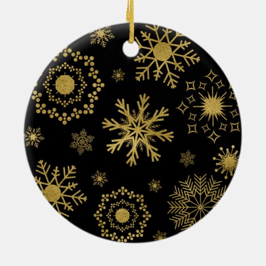 Gold Snowflake Muster Weihnachtsschmuck (Hinten)