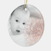 Gold Snowflake Overlay Weihnachten Keramik Ornamen Keramik Ornament (Links)