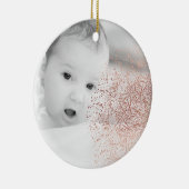 Gold Snowflake Overlay Weihnachten Keramik Ornamen Ornament (Rechts)