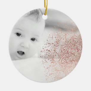 Gold Snowflake Overlay Weihnachten Keramik Ornament
