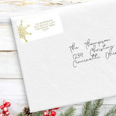 Gold Snowflake Rücksendeadresse Weihnachten Adressaufkleber