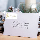 Gold Snowflake Rücksendeadresse Weihnachten Adressaufkleber