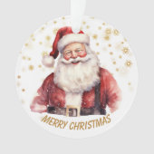 Gold Snowflake Santa Claus Kid's Christmas Ornament (Vorderseite)