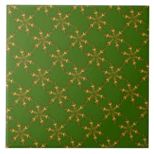 Gold Snowflake Tile Fliese (Vorderseite)