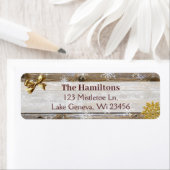 Gold Snowflake und Bow Wow Weihnachten oder Feiert (Insitu)