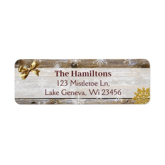 Gold Snowflake und Bow Wow Weihnachten oder Feiert (Vorne)