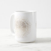 Gold Snowflake Weihnachtsfeiertag Tasse (Vorderseite Links)