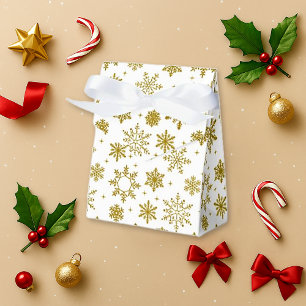 Gold Snowflake Weißer Winter Bäckereistil Geschenkschachtel