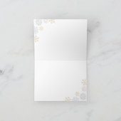 Gold Snowflake Winter Dankeschön Karte (Innenseite)