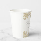 Gold Snowflake Winter Sweet 16 Pappbecher (Rechts)