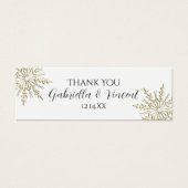 Gold Snowflake Winter Wedding Liebesmarken (Vorderseite)