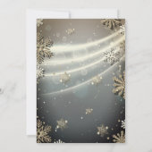 Gold Snowflakes Balls Shiny Company Party I Einladung (Rückseite)