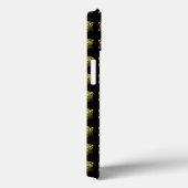 Gold Snowflakes Black Phone Case (Rückseite / Rechts)