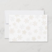 Gold Snowflakes Entrées Menü RSVP Karten (Rückseite)