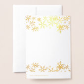 Gold Snowflakes Foto Christliche Weihnachten Folienkarte (Rückseite mit Umschlag)