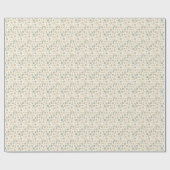 Gold Snowflakes & Pine Wrapping Paper Geschenkpapier (Flach)