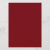 Gold Snowflakes Roter Weihnachtsfest Abendessen Menükarte (Rückseite)