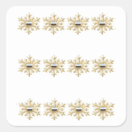 Gold Snowflakes Stickers