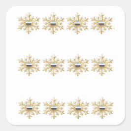 Gold Snowflakes Stickers