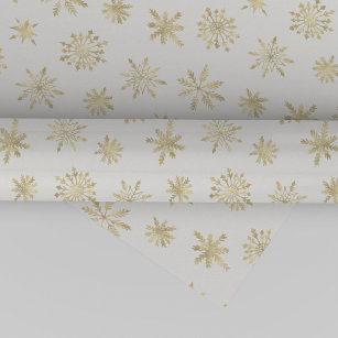 Gold Snowflakes Weihnachten Geschenkpapier