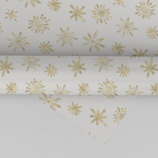 Gold Snowflakes Weihnachten Geschenkpapier