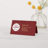 Gold Snowflakes White Bow Weihnachtsbaum Geschenkk Platzkarte (Rückseite)