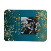 Gold Snowflakes Winter Hochzeit Danke Magnet (Horizontal)