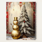 Gold Snowman Christmas Tree Holiday Planner Planer (Rückseite)