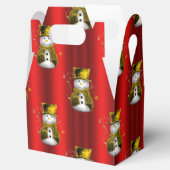Gold Snowman in Red Geschenkschachtel (Geöffnet)