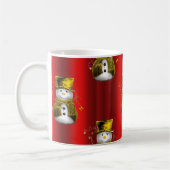 Gold Snowman in Red Kaffeetasse (Links)