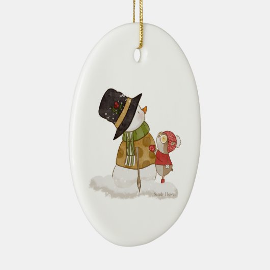 Gold Snowman Ornament (Rechts)