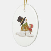 Gold Snowman Ornament (Links)